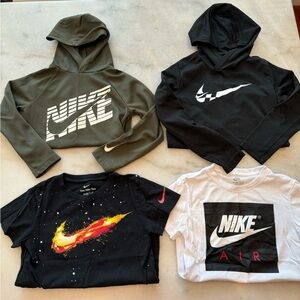 Bundle of 4 Nike Shirts, Boys S (6-7), 2 LS and 2 SS